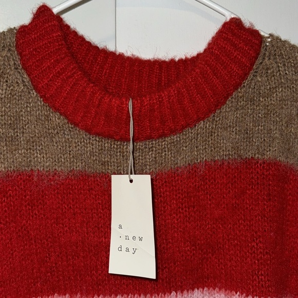 NWT Crewneck Brushed Pullover Long Sleeve Sweater - A New Day Women’s 2X Pink - Picture 5 of 8